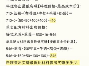 次元料理觉醒攻略：材料选择与性价比推荐，助你快速掌握料理次元料理觉醒秘籍