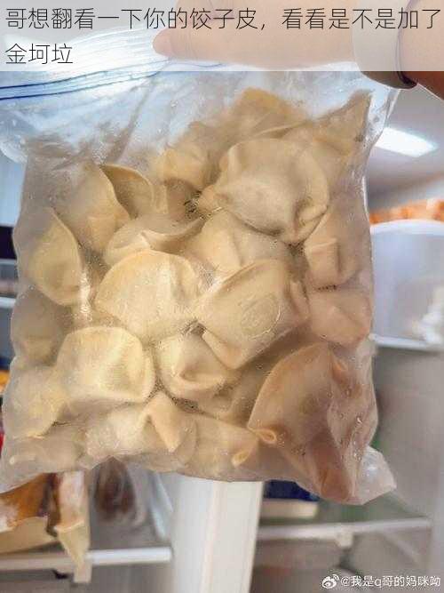 哥想翻看一下你的饺子皮,看看是不是加了金坷垃