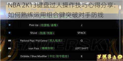 NBA 2K13键盘过人操作技巧心得分享：如何熟练运用组合键突破对手防线