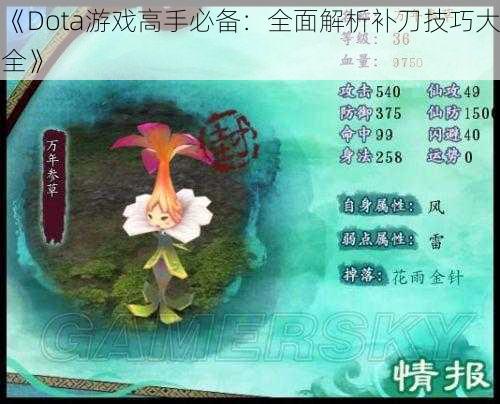 《Dota游戏高手必备：全面解析补刀技巧大全》