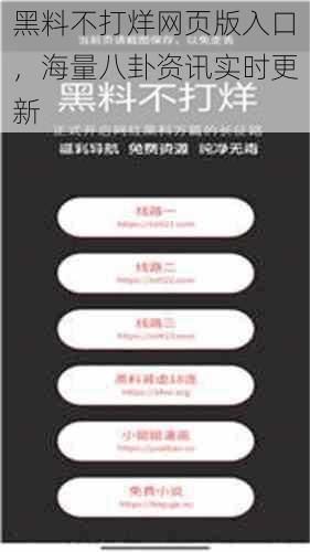 黑料不打烊网页版入口,海量八卦资讯实时更新