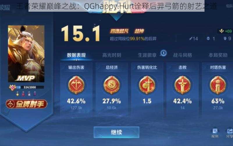 王者荣耀巅峰之战：QGhappy.Hurt诠释后羿弓箭的射艺之道