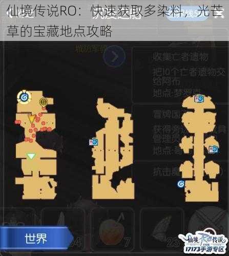 仙境传说RO：快速获取多染料，光芒草的宝藏地点攻略