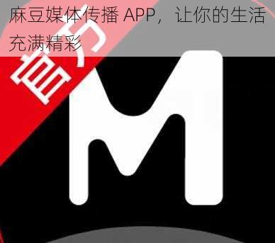 麻豆媒体传播 APP，让你的生活充满精彩