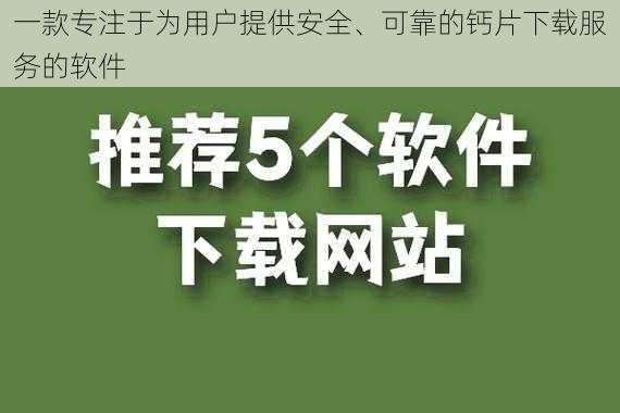 一款专注于为用户提供安全、可靠的钙片下载服务的软件