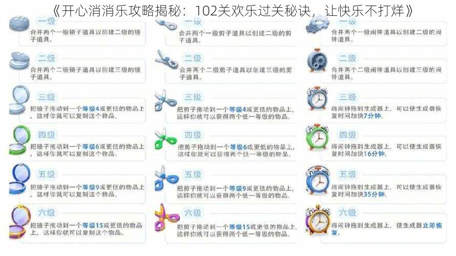 《开心消消乐攻略揭秘：102关欢乐过关秘诀，让快乐不打烊》