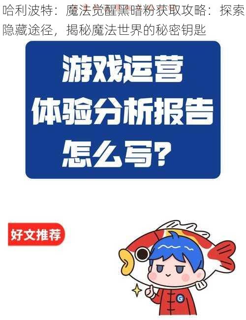 哈利波特：魔法觉醒黑暗粉获取攻略：探索隐藏途径，揭秘魔法世界的秘密钥匙