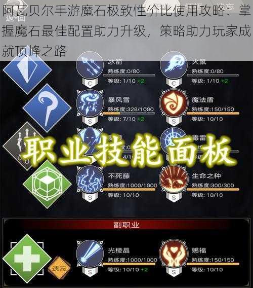 阿瓦贝尔手游魔石极致性价比使用攻略：掌握魔石最佳配置助力升级，策略助力玩家成就顶峰之路