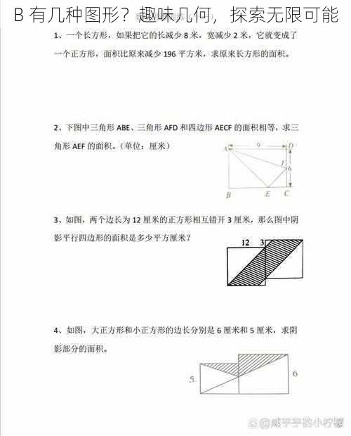 B 有几种图形？趣味几何，探索无限可能