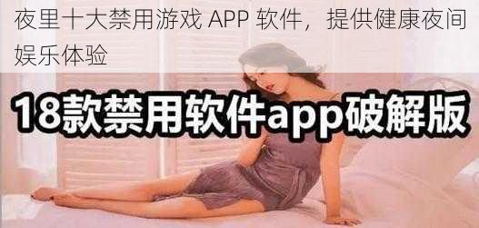 夜里十大禁用游戏 APP 软件，提供健康夜间娱乐体验