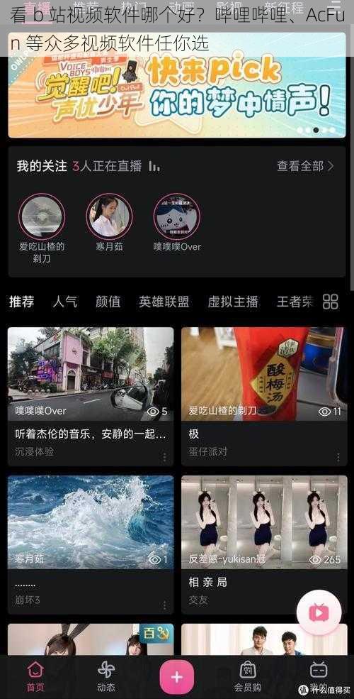 看 b 站视频软件哪个好？哔哩哔哩、AcFun 等众多视频软件任你选