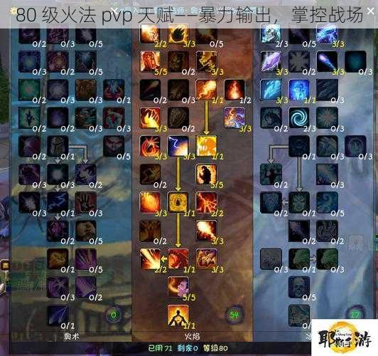 80 级火法 pvp 天赋——暴力输出，掌控战场