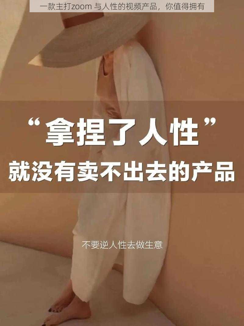 一款主打zoom 与人性的视频产品，你值得拥有