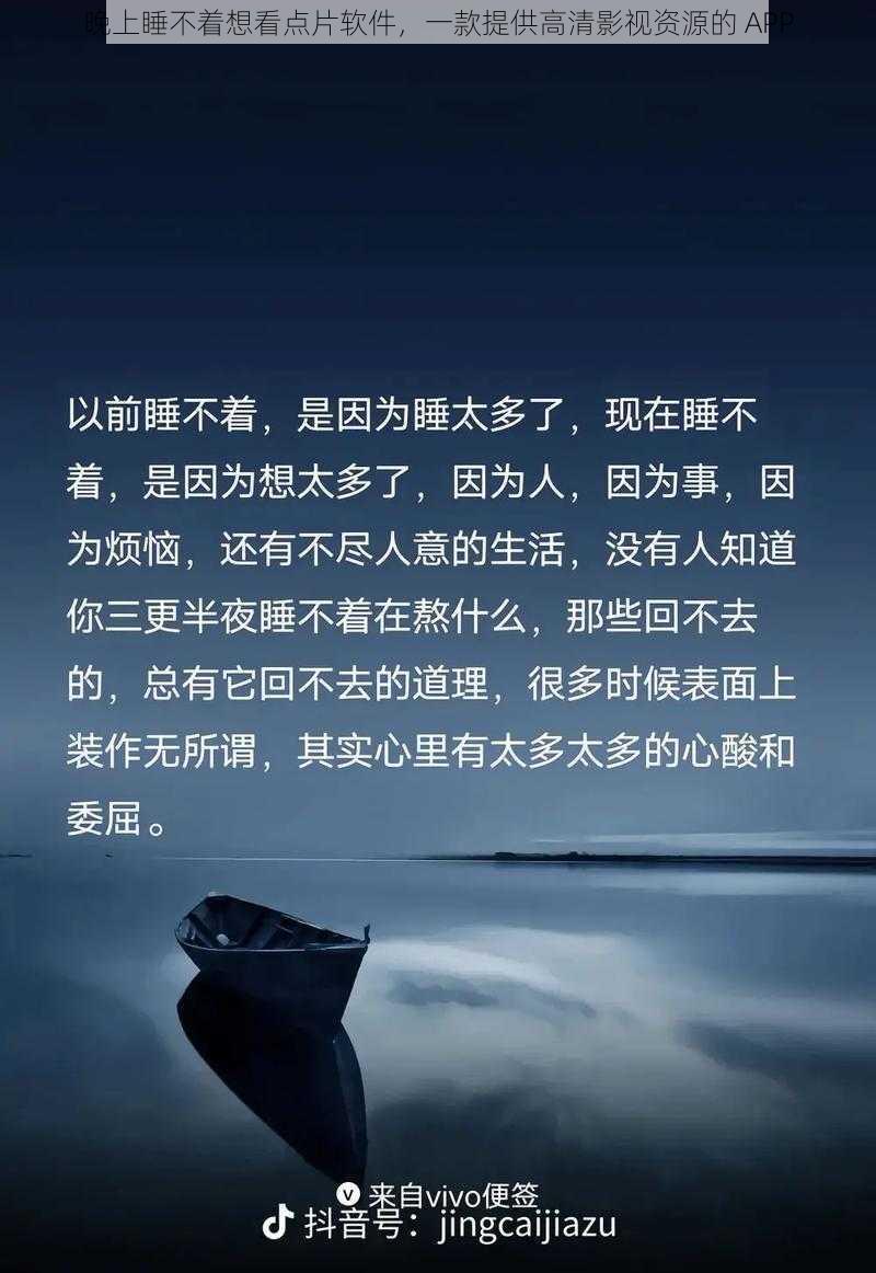 晚上睡不着想看点片软件，一款提供高清影视资源的 APP