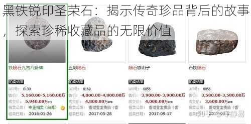 黑铁锐印圣荣石：揭示传奇珍品背后的故事，探索珍稀收藏品的无限价值