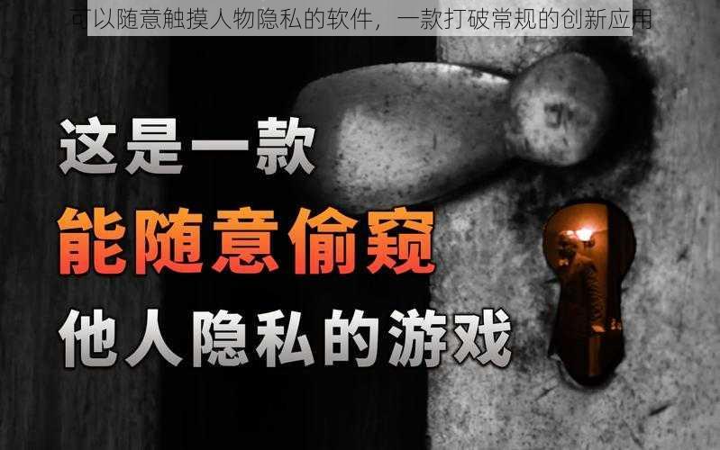 可以随意触摸人物隐私的软件，一款打破常规的创新应用