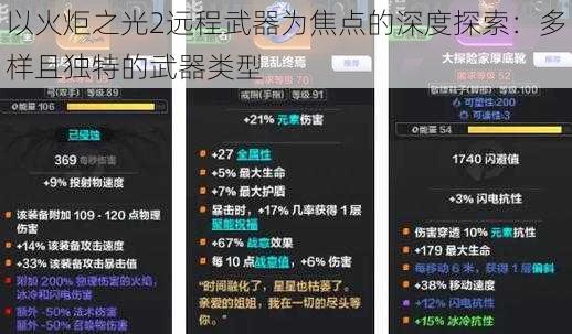 以火炬之光2远程武器为焦点的深度探索：多样且独特的武器类型