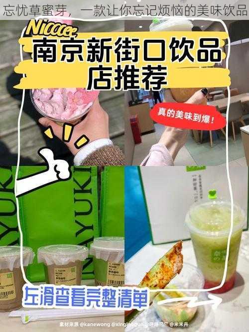 忘忧草蜜芽，一款让你忘记烦恼的美味饮品