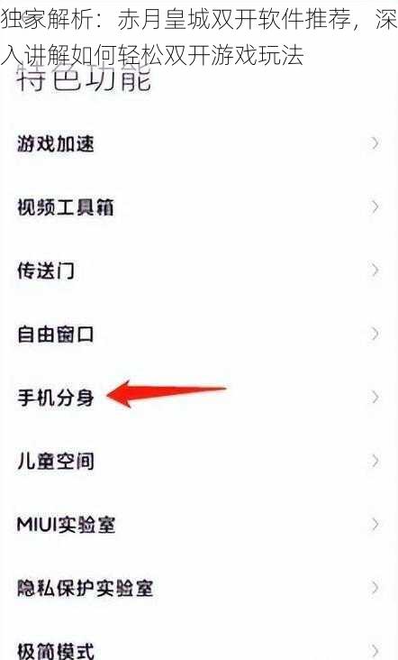 独家解析：赤月皇城双开软件推荐，深入讲解如何轻松双开游戏玩法