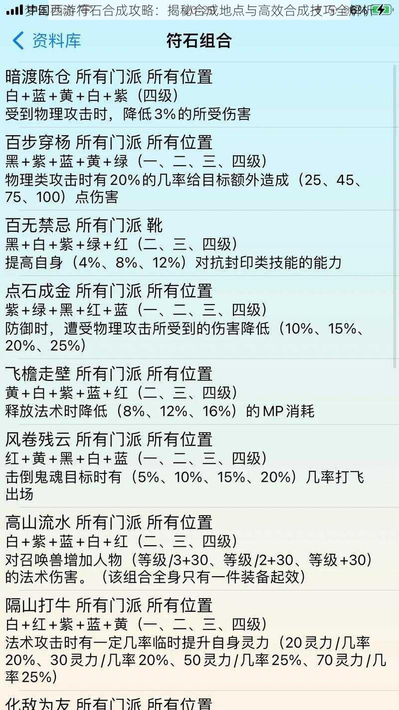 梦幻西游符石合成攻略：揭秘合成地点与高效合成技巧全解析