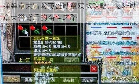 弹弹堂大冒险英雄勋章获取攻略：揭秘勋章荣誉背后的奋斗之路