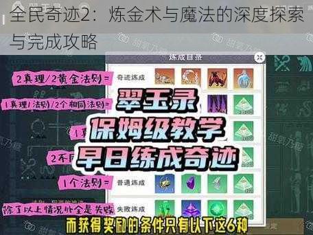 全民奇迹2：炼金术与魔法的深度探索与完成攻略