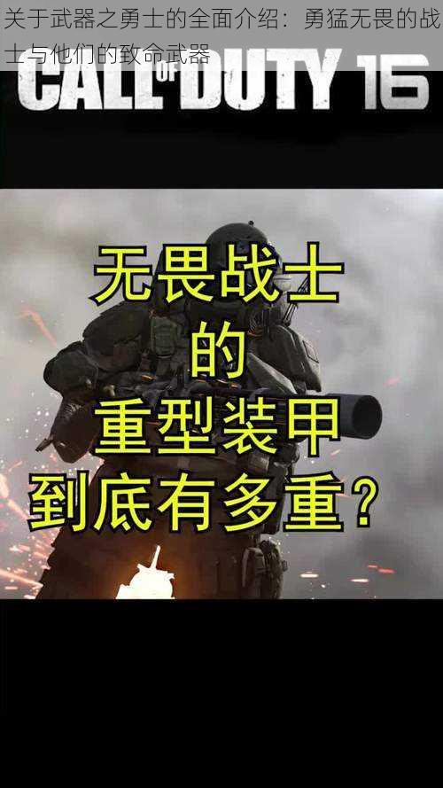 关于武器之勇士的全面介绍：勇猛无畏的战士与他们的致命武器