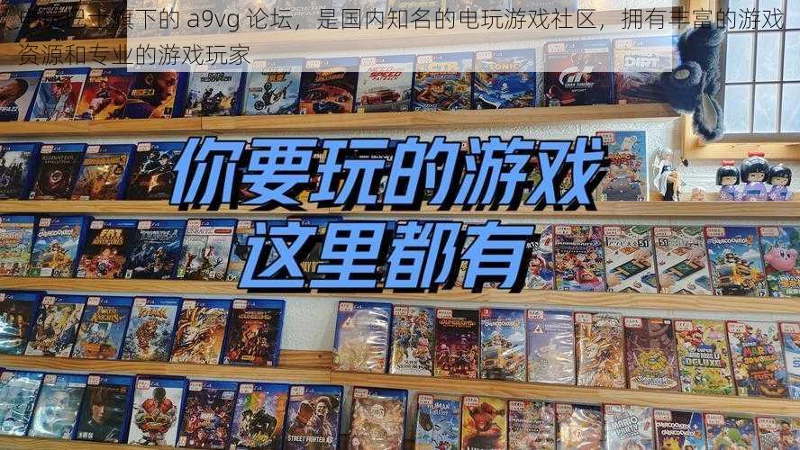 电玩巴士旗下的 a9vg 论坛，是国内知名的电玩游戏社区，拥有丰富的游戏资源和专业的游戏玩家