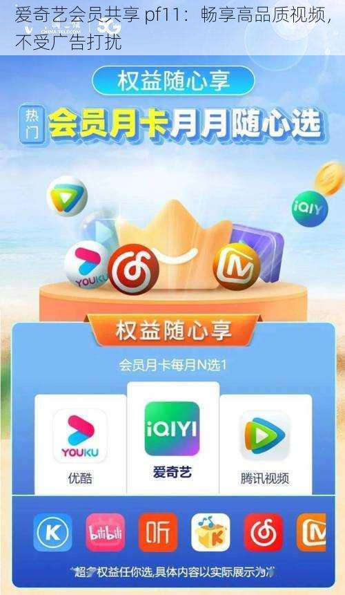 爱奇艺会员共享 pf11：畅享高品质视频，不受广告打扰