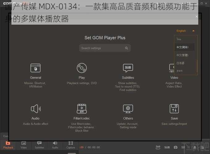 国产传媒 MDX-0134：一款集高品质音频和视频功能于一身的多媒体播放器