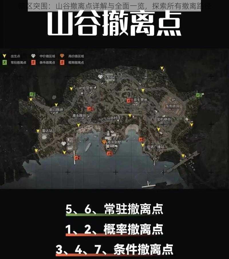 暗区突围：山谷撤离点详解与全面一览，探索所有撤离路径