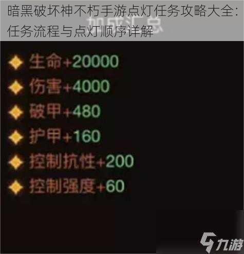 暗黑破坏神不朽手游点灯任务攻略大全：任务流程与点灯顺序详解