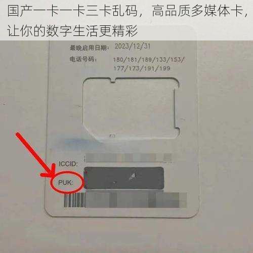 国产一卡一卡三卡乱码，高品质多媒体卡，让你的数字生活更精彩