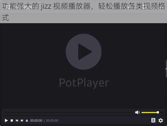 功能强大的 jizz 视频播放器，轻松播放各类视频格式