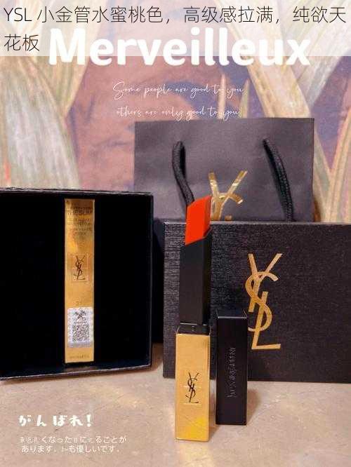 YSL 小金管水蜜桃色，高级感拉满，纯欲天花板