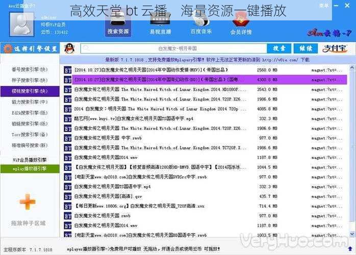 高效天堂 bt 云播，海量资源一键播放