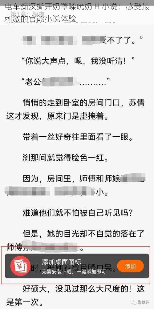 电车痴汉撕开奶罩㖻吮奶 H 小说：感受最刺激的官能小说体验