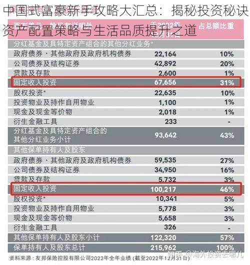 中国式富豪新手攻略大汇总：揭秘投资秘诀资产配置策略与生活品质提升之道