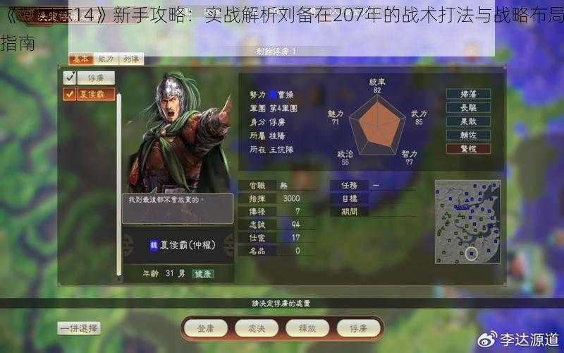 《三国志14》新手攻略：实战解析刘备在207年的战术打法与战略布局指南