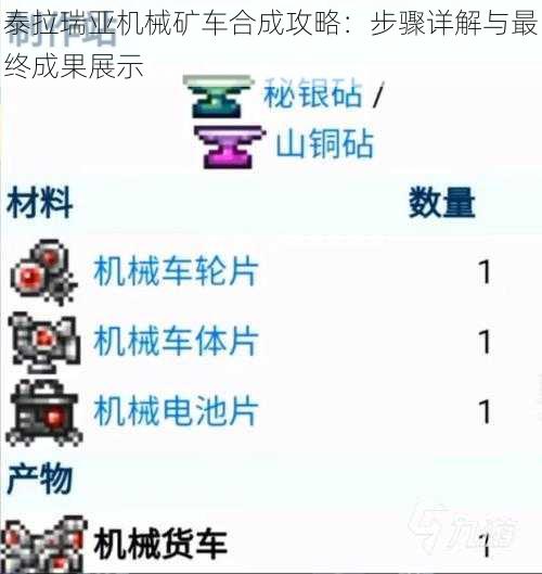 泰拉瑞亚机械矿车合成攻略：步骤详解与最终成果展示