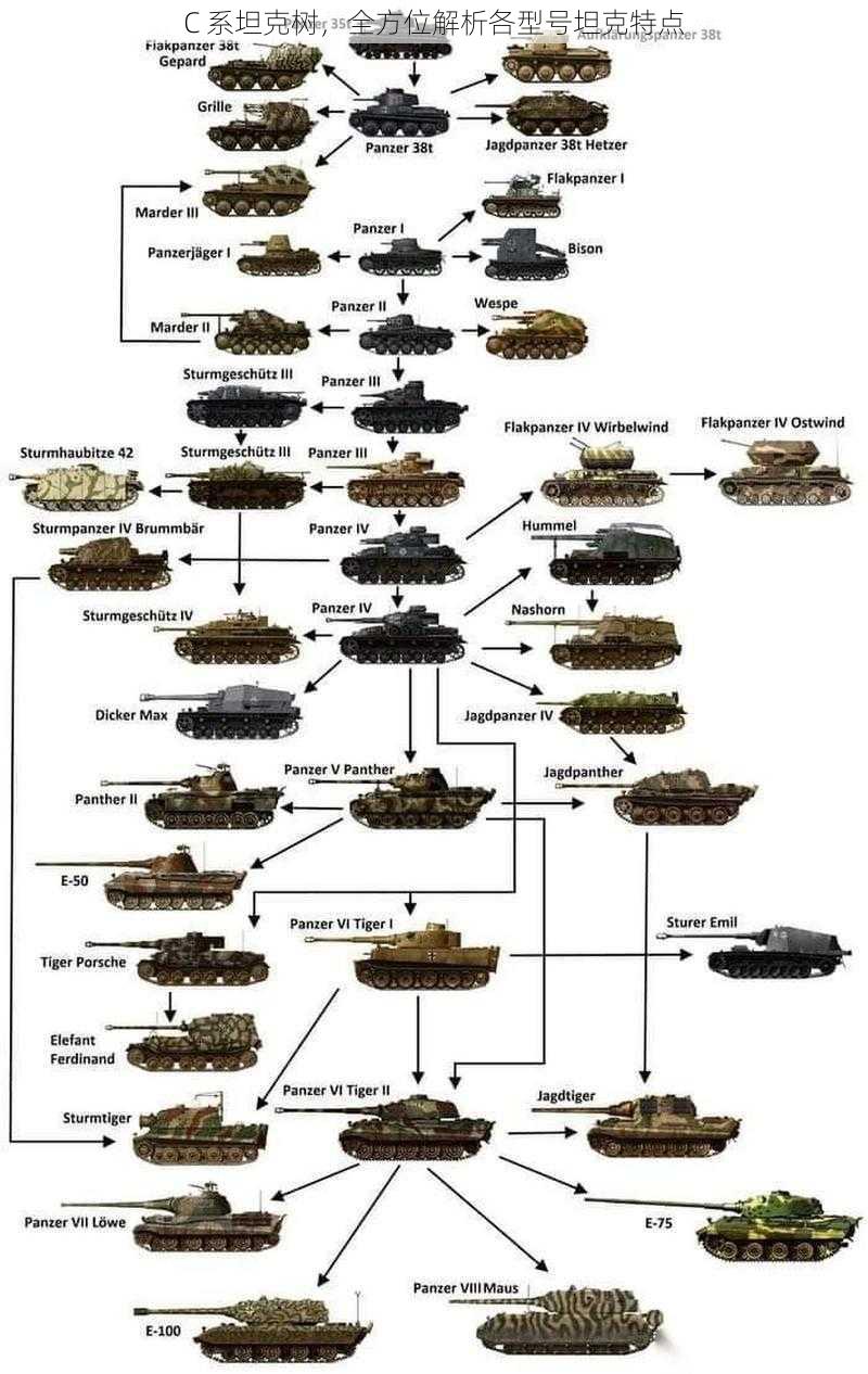 C 系坦克树，全方位解析各型号坦克特点