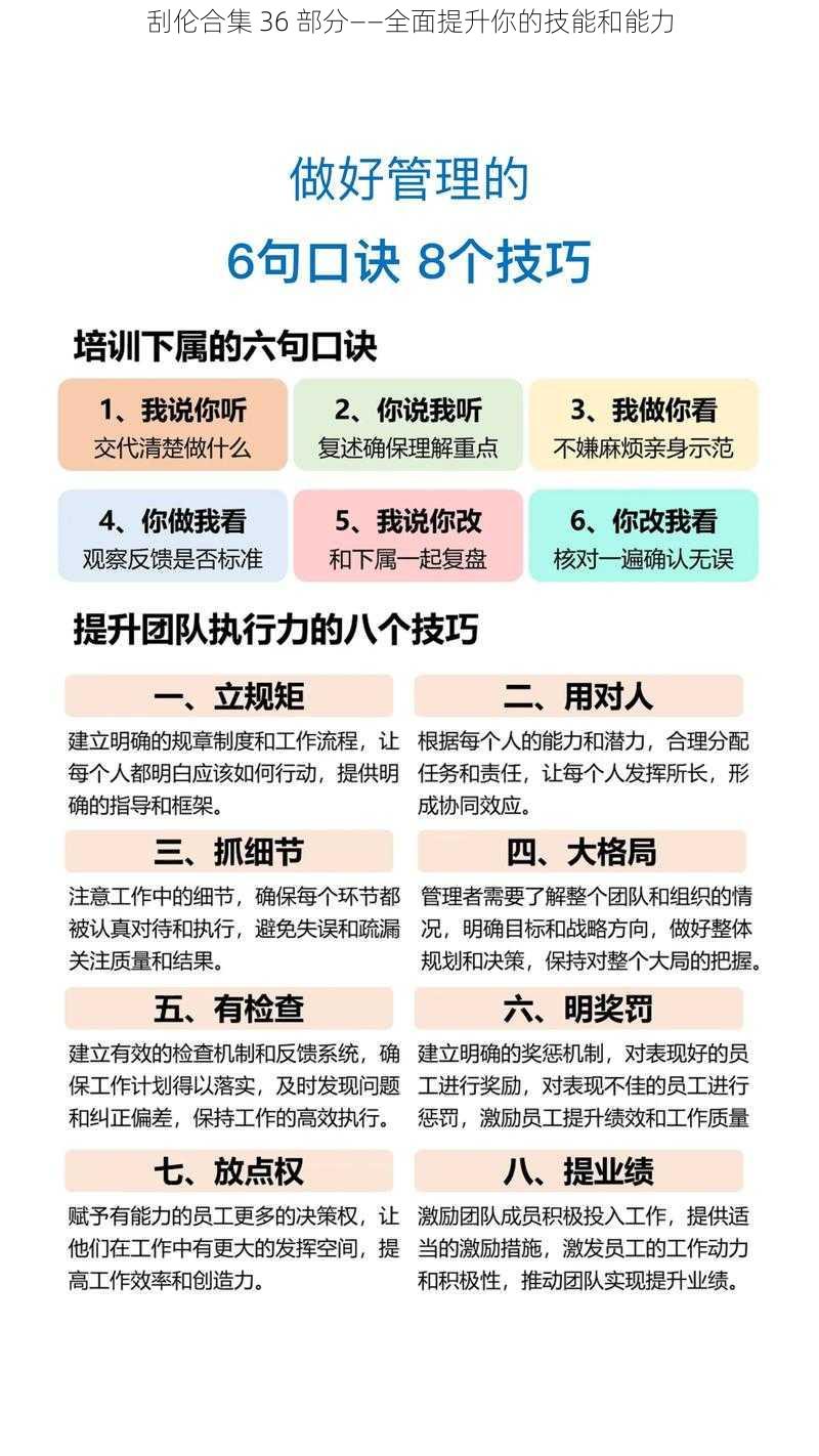 刮伦合集 36 部分——全面提升你的技能和能力