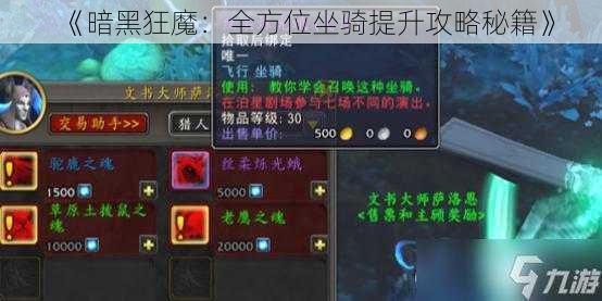 《暗黑狂魔：全方位坐骑提升攻略秘籍》