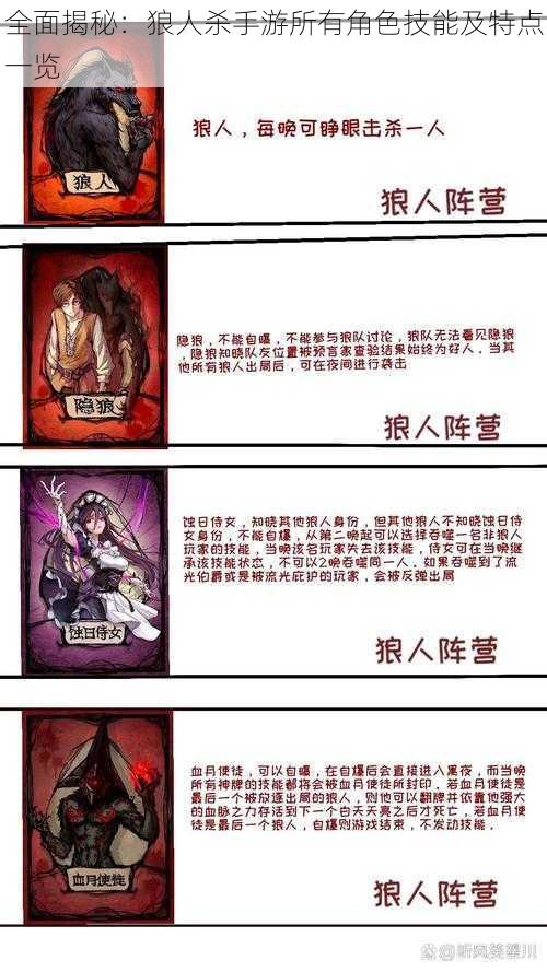 全面揭秘：狼人杀手游所有角色技能及特点一览