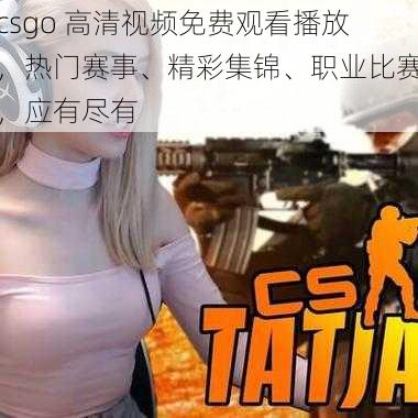 csgo 高清视频免费观看播放，热门赛事、精彩集锦、职业比赛，应有尽有