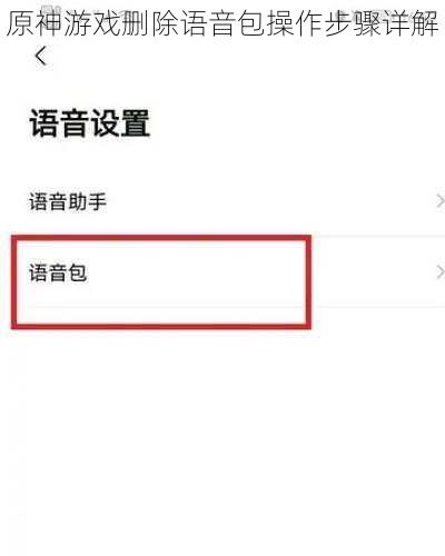 原神游戏删除语音包操作步骤详解