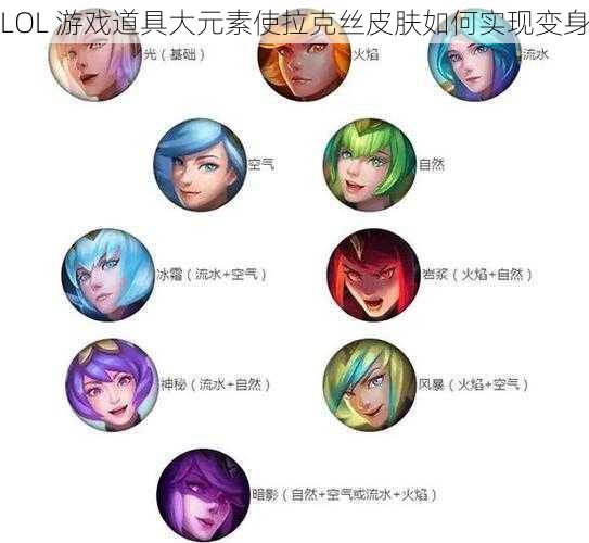 LOL 游戏道具大元素使拉克丝皮肤如何实现变身