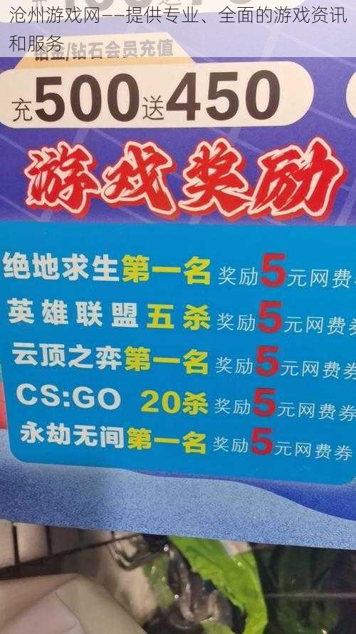 沧州游戏网——提供专业、全面的游戏资讯和服务