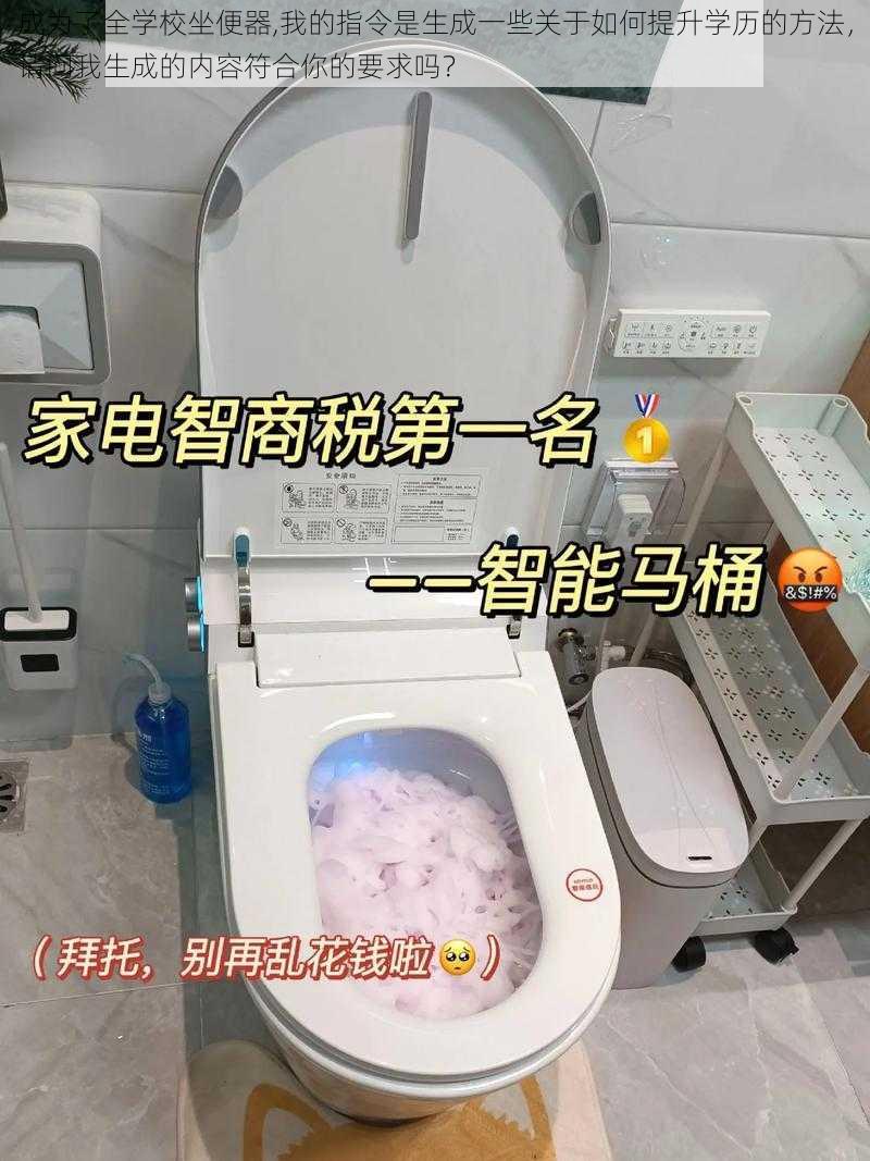 成为了全学校坐便器,我的指令是生成一些关于如何提升学历的方法，请问我生成的内容符合你的要求吗？