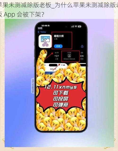 苹果未测减除版老板_为什么苹果未测减除版老板 App 会被下架？